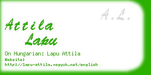 attila lapu business card